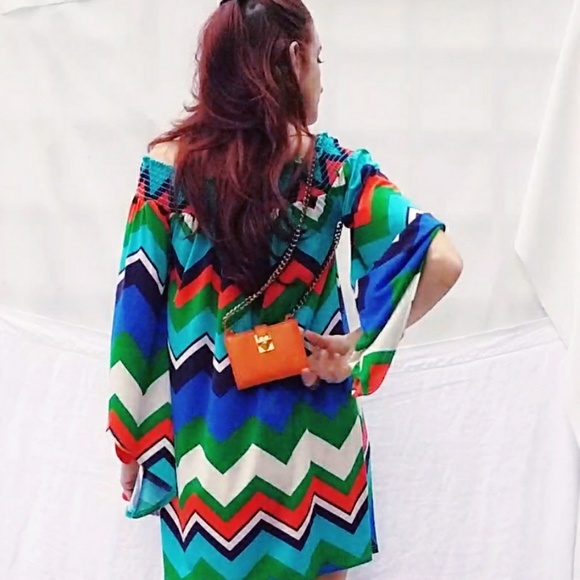 Rare Y2K Juicy Couture Orange Leather Chain Wallet Bag - Picture 2 of 7